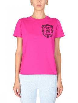 Moschino - Pink Logo Crew Neck T-Shirt (M)