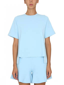 Stella McCartney - Blue Solid Crew Neck T-Shirt (XS)
