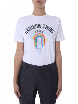 Dsquared2 - White Graphic Crew Neck T-Shirt (L)
