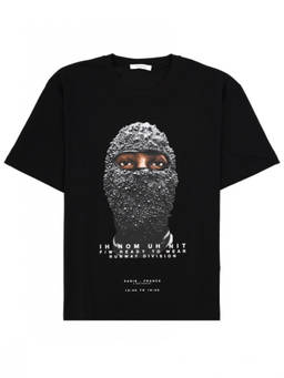 Ih Nom Uh Nit - Black Graphic Crew Neck T-Shirt (L)