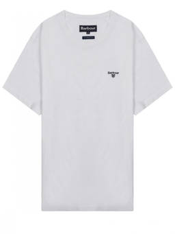 Barbour - White Logo Crew Neck T-Shirt