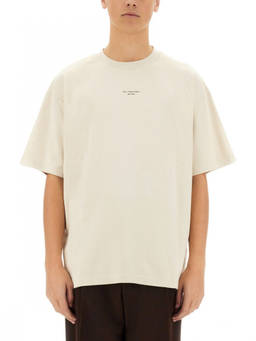 Drole De Monsieur - Beige Graphic Crew Neck T-Shirt