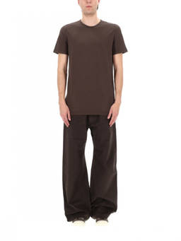 Rick Owens - Brown Solid Round Neck T-Shirt