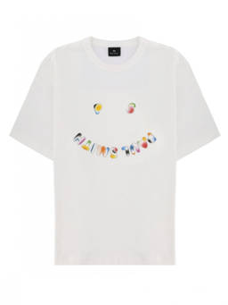 Ps By Paul Smith - White Graphic Crew Neck T-Shirt