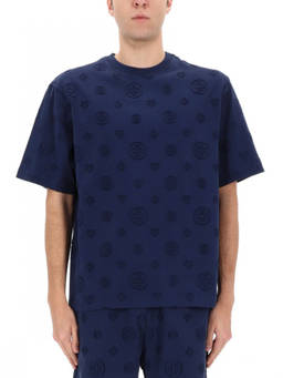 Casablanca - Blue Logo Crew Neck T-Shirt