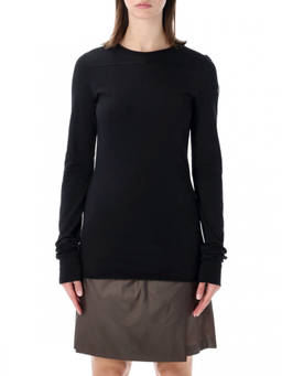 Moncler - Black Solid Round Neck T-Shirt