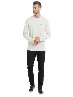 Boss - Beige Logo Full Sleeves T-Shirt