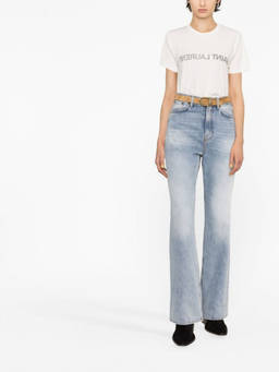 Saint Laurent - White Logo Cotton T-Shirt