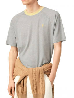 AMI Paris - Grey Crew Neck T-Shirt