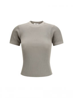 Rier - Beige Solid Crew Neck T-Shirt
