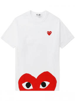 COMME des GARCONS - White Crewneck Logo Print T-Shirt