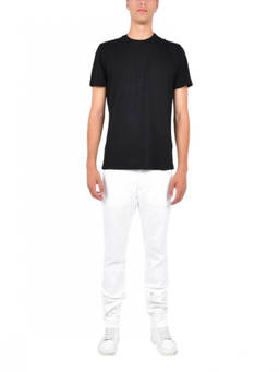 Low Brand - Black Solid Crew Neck T-Shirt