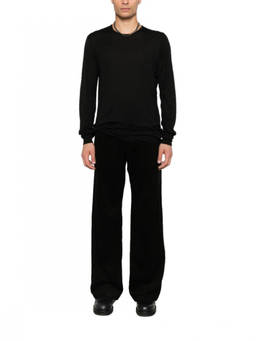 Rick Owens - Black Solid Round Neck T-Shirt (M)