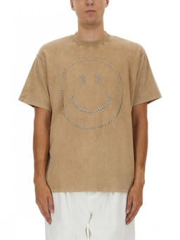 Moschino - Brown Graphic Crew Neck T-Shirt