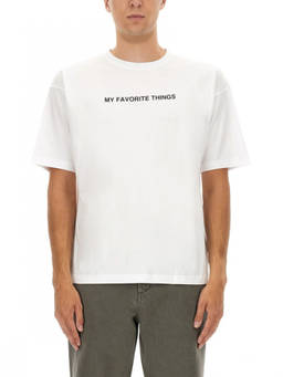 Aspesi - White Graphic Crew Neck T-Shirt