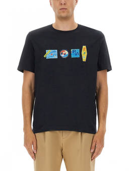 Ps By Paul Smith - Blue Graphic Crew Neck T-Shirt