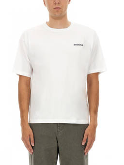 Aspesi - White Graphic Crew Neck T-Shirt