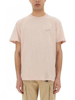 Woolrich - Pink Logo Crew Neck T-Shirt