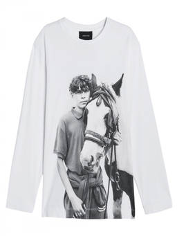 Simone Rocha - White Graphic Round Neck T-Shirt