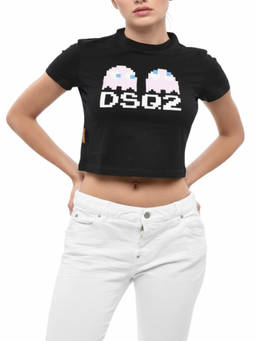 Dsquared2 - Black Graphic Crew Neck T-Shirt