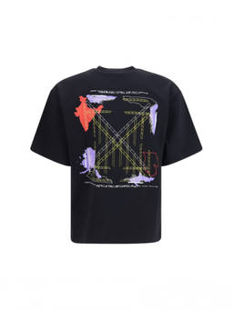OFF-WHITE - Black Graphic Logo T-Shirt