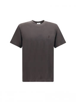 Saint Laurent - Dark Taupe Logo T-Shirt