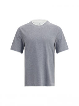 Brunello Cucinelli - Heather Grey Crew Neck T-Shirt (2XL)