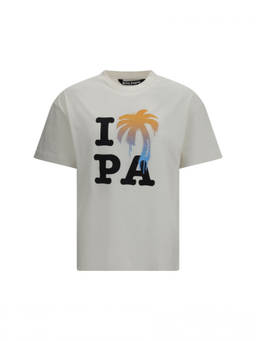 Palm Angels - White Crew Neck T-Shirt