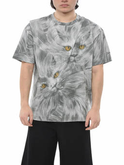 Givenchy - Grey Printed Crew Neck T-Shirt
