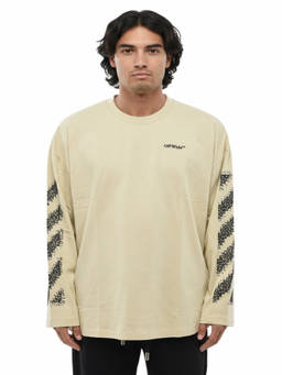 OFF-WHITE - Light Beige Oversized T-Shirt