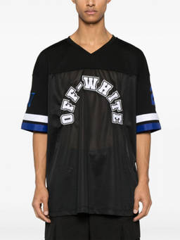 OFF-WHITE - Black White Logo Panelled T-Shirt