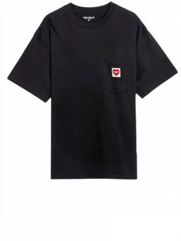 Carhartt WIP - Black Round Neck Logo Patch T-Shirt (L)