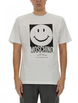 Moschino - White Logo Crew Neck T-Shirt