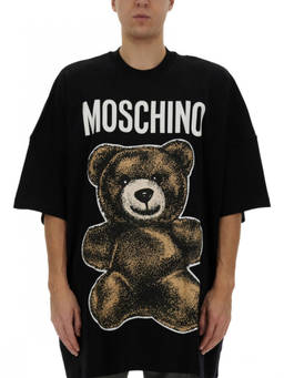 Moschino - Black Graphic Crew Neck T-Shirt