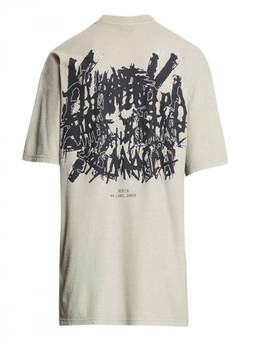 44 Label Group - Beige Graphic Crew Neck T-Shirt