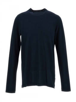 Zanone - Dark Blue Solid Crew Neck T-Shirt