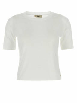 Herno - White Fine-Knit Short-Sleeved T-Shirt (2XL)