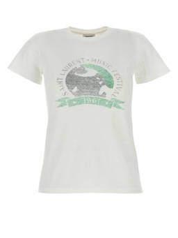 Saint Laurent - White Cotton T-Shirt