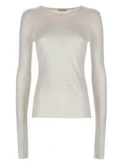 JW Anderson - White Solid Round Neck T-Shirt