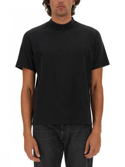 Courreges - Black Mock Collar T-Shirt (S)