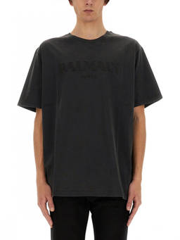 BALMAIN - Black Crew Neck T-Shirt (XL)