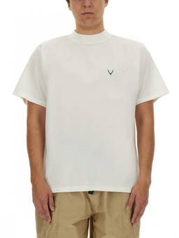 South2 West8 - White Mock Collar T-Shirt (L)
