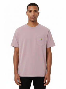 Carhartt WIP - Pink Regular Logo T-Shirt