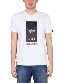 ALPHA INDUSTRIES - White Graphic T-Shirt
