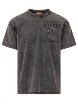 Diesel - Black Graphic Crew Neck T-Shirt