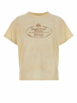 PRADA - Yellow Graphic Crew Neck T-Shirt