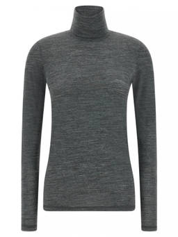 Jil Sander - Grey Solid Turtle Neck T-Shirt