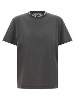 Golden Goose - Grey Embellished Crew Neck T-Shirt