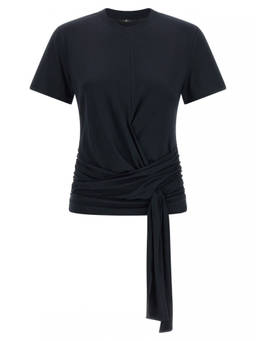 7 For All Mankind - Black Solid Crew Neck T-Shirt (XS)