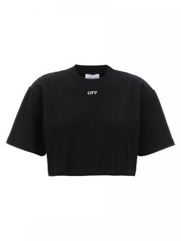 OFF-WHITE - Black Logo Crew Neck T-Shirt